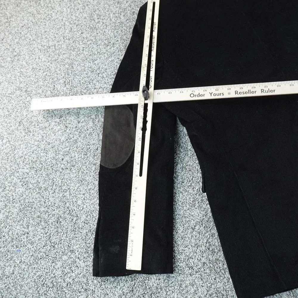 Tommy Hilfiger Blazer Mens 40 Black Corduroy Elbow Patch Sport‎ Coat Suit Jacket